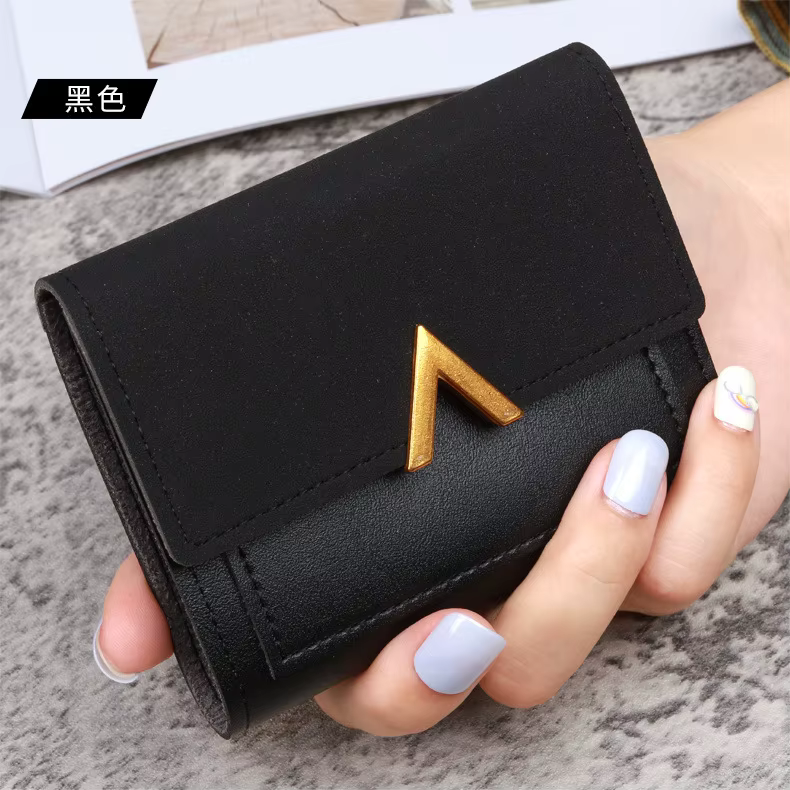 Portefeuille en cuir pour femmes avec fermeture éclair, porte-monnaie Design enveloppe à loquet, por