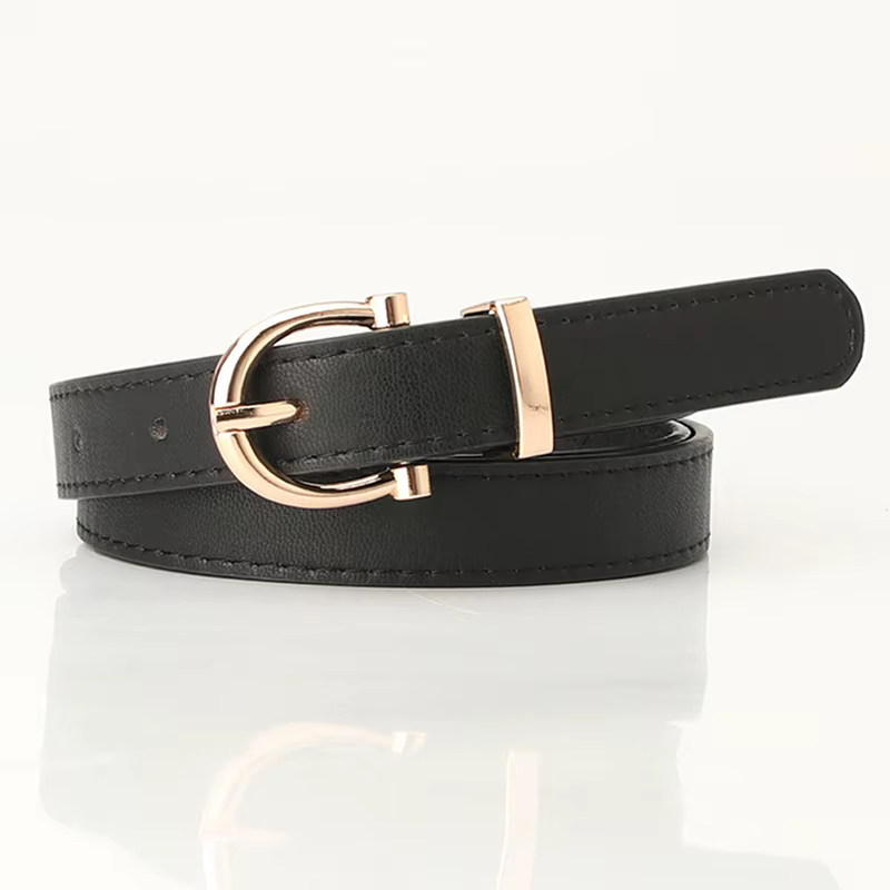 Sangle de ceinture en cuir pour femme, noir, marron, vert, environnement féminin, ceinture habillée 