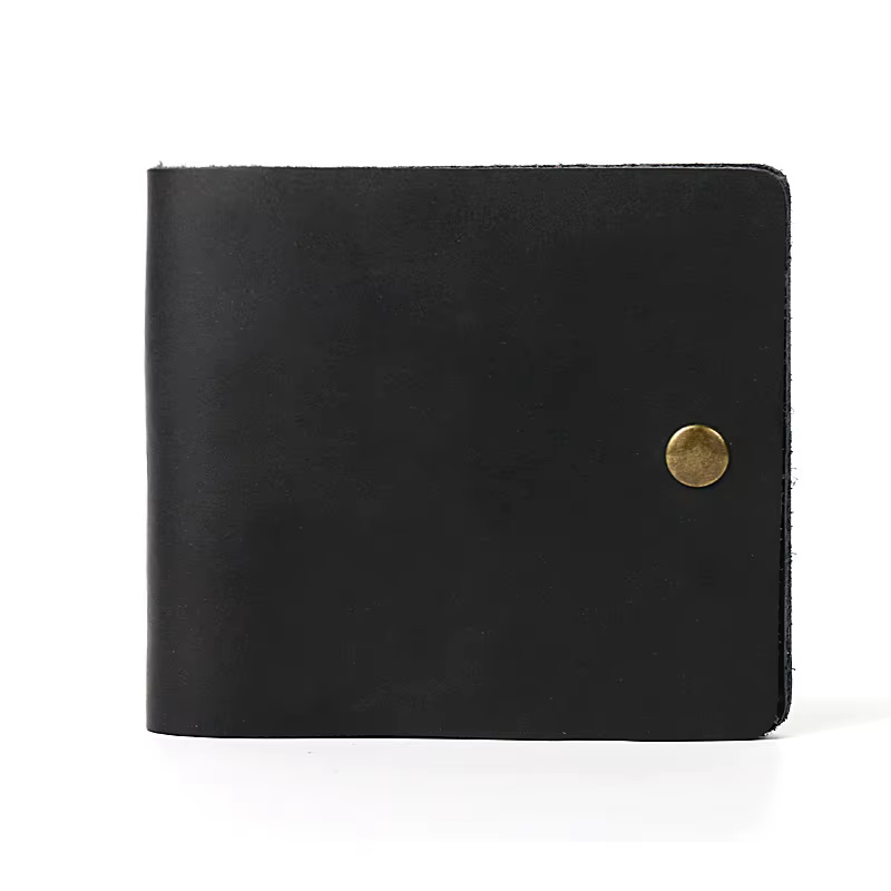 1 PC rétro minimaliste à deux volets en cuir porte-cartes pour hommes et femmes envelopper porte-car