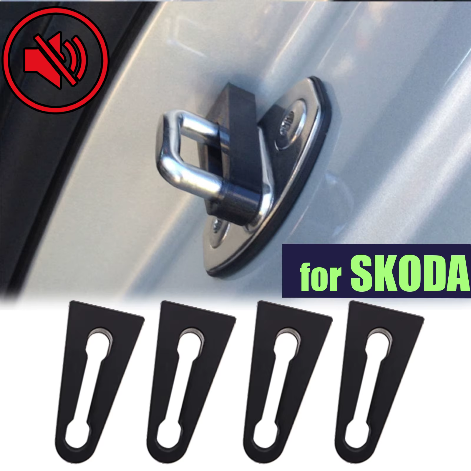 Amortisseur de porte de voiture, insonorisant, silencieux, pour Skoda Fabia, kodiaj, Octavia Rapid,