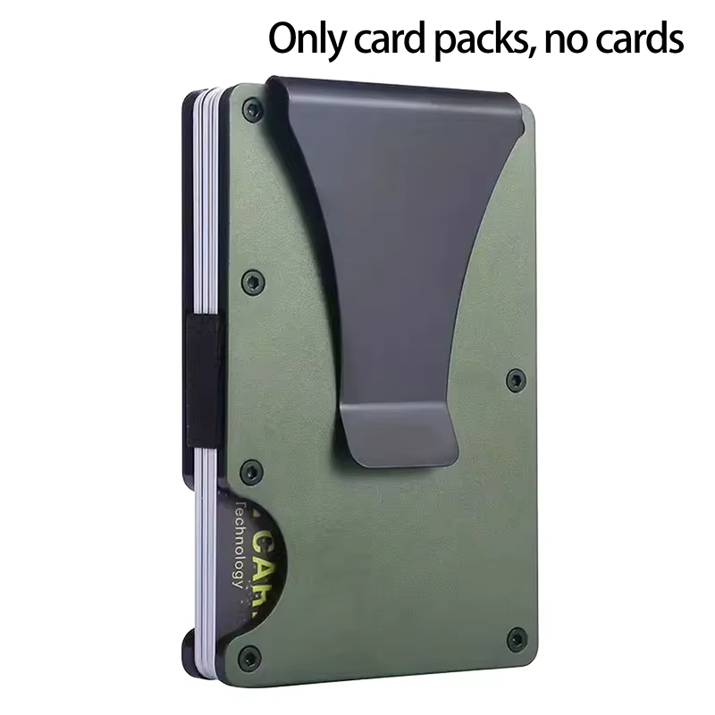 Portefeuille minimaliste pour hommes et femmes - Portefeuille fin anti-RFID, résistant, porte-cartes