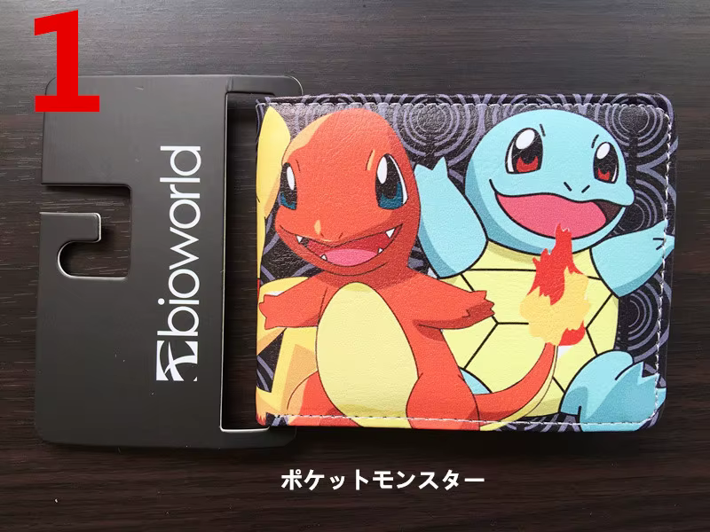Porte-monnaie en cuir Pokemon Anime pour hommes et femmes, porte-cartes pour étudiants, portefeuille