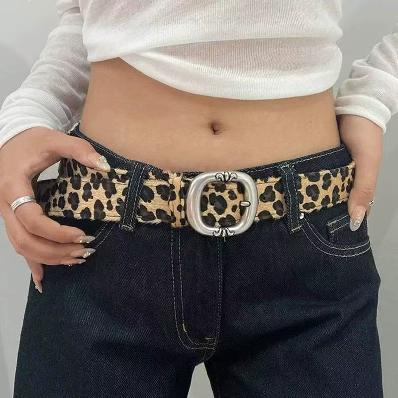 Ceinture à imprimé léopard pour femmes, nouvelle polyvalente, niche, accessoires haut de gamme, cein