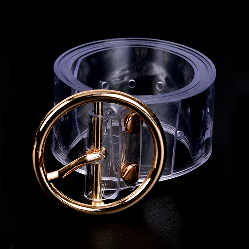 Ceinture Longue Transparente pour Femme, Broche en Forme de Cœur, Cadeau