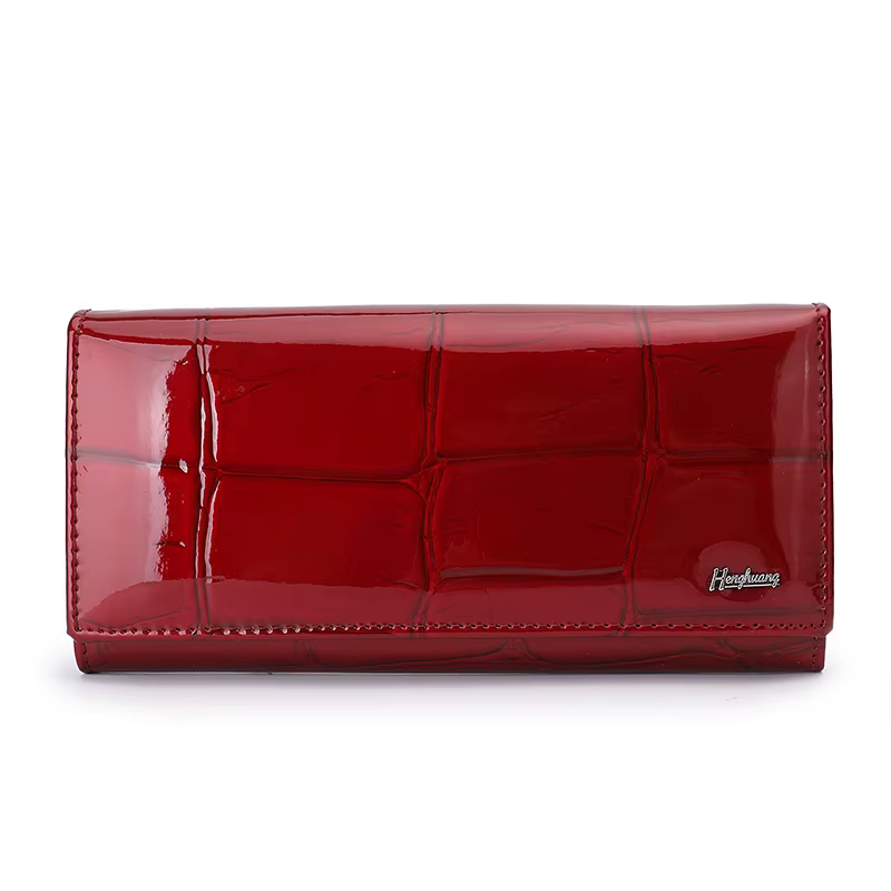Femmes portefeuille en cuir véritable motif pierre de luxe concepteur femme argent sacs à main dames