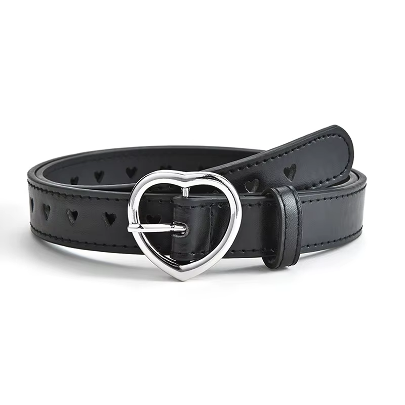 Ceinture squelette pour femme, boucle d'amour, Simple, polyvalente, personnalité de la mode avec la 