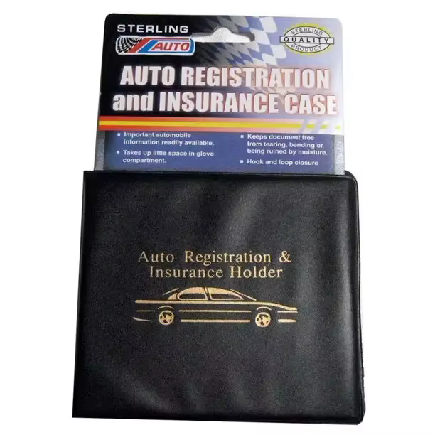 Portefeuille d'enregistrement et de carte d'assurance de voiture, Auto