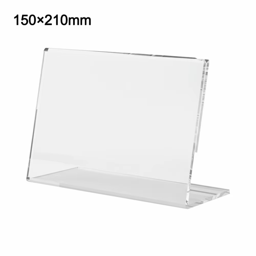 Nouveau porte-affiche de table A4/A5 transparent double face, support de menu en papier, cadre publi
