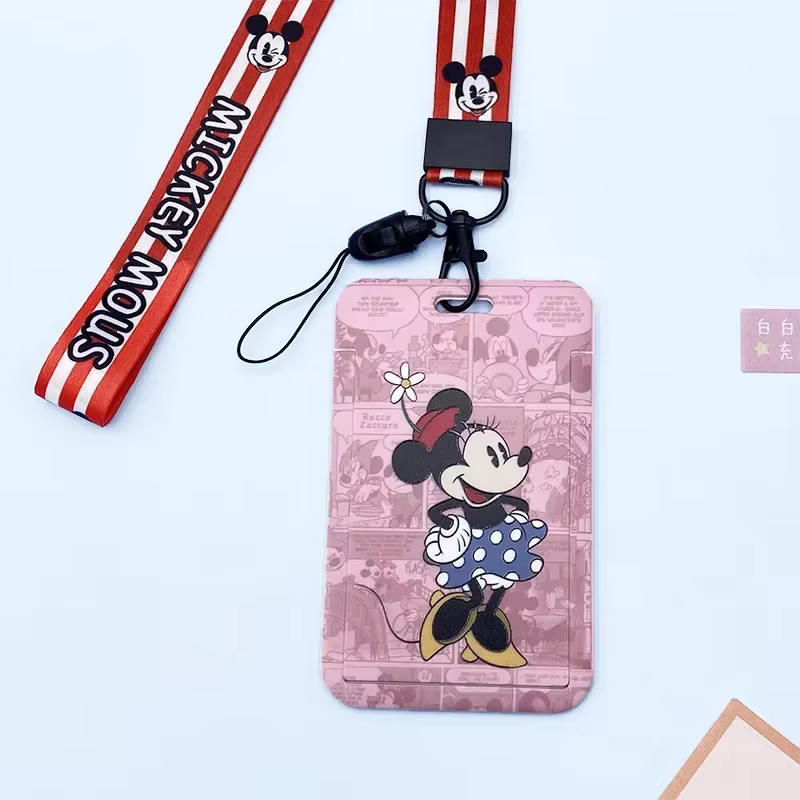 Porte-cartes de dessin animé Disney Donald Duck Mickey Mouse, porte-carte de repas pour étudiants, p