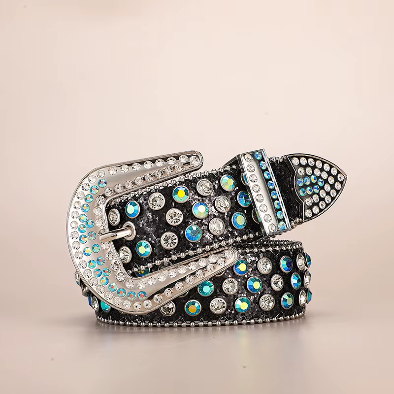135CM grande taille femmes Jean ceintures AB strass métal boucle paillettes taille ceintures pour fe