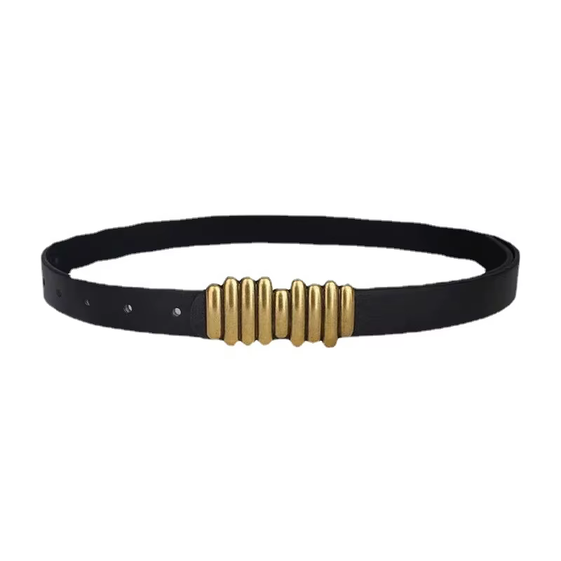 Ceinture élastique fine en cuir pour femmes, accessoires de décoration, à la mode