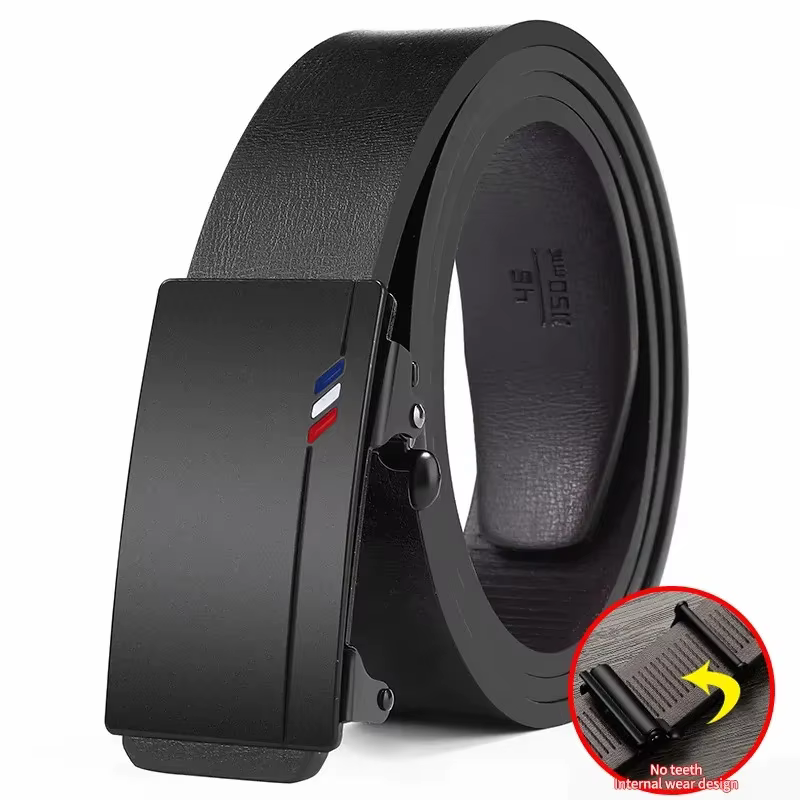 Nouveau produit ceinture hommes de haute qualité sans dents boucle automatique décontracté hommes ce