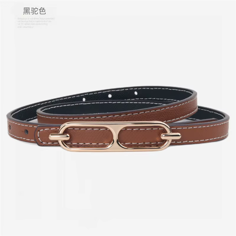 Ceinture fine en cuir véritable pour femme, ceinture décorative pour jupe, style simple, boucle en a