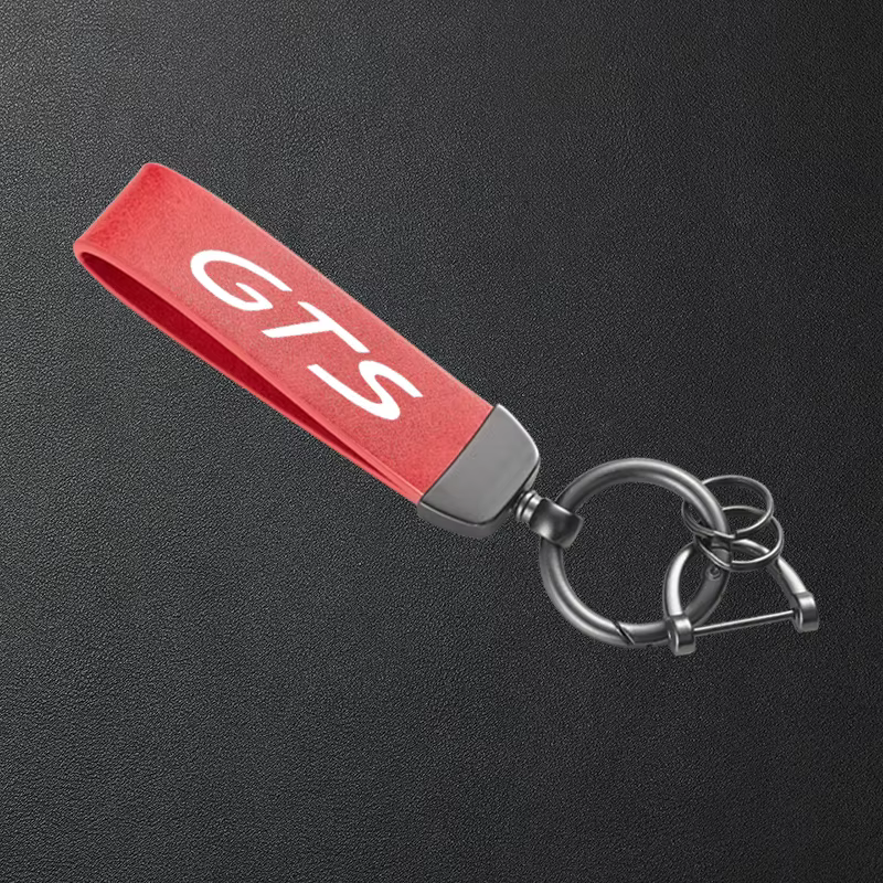 Porte-clés en cuir de haute qualité pour Porsche GTS Cayenne Cayman Panamera Macan 911 718 928 901 9