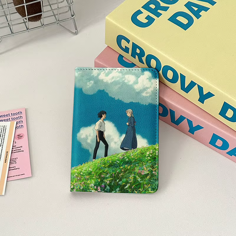 Porte-passeport d'anime japonais, esthétique, extraits de films, portefeuille de passeport, essentie
