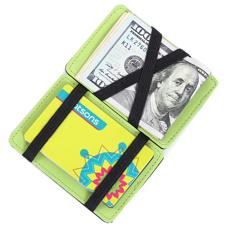 Mini portefeuille fin en cuir PU pour hommes, portefeuilles magiques d'affaires, petit porte-monnaie