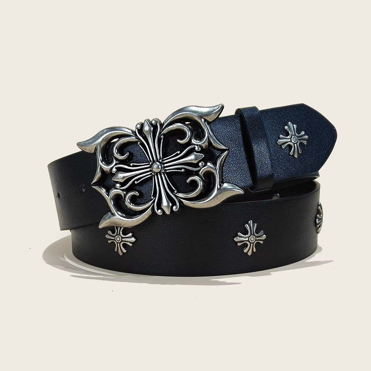 Ceinture cloutée pour hommes et femmes, style Y2K, métal, punk rock, rivets, grandes tailles, ceintu