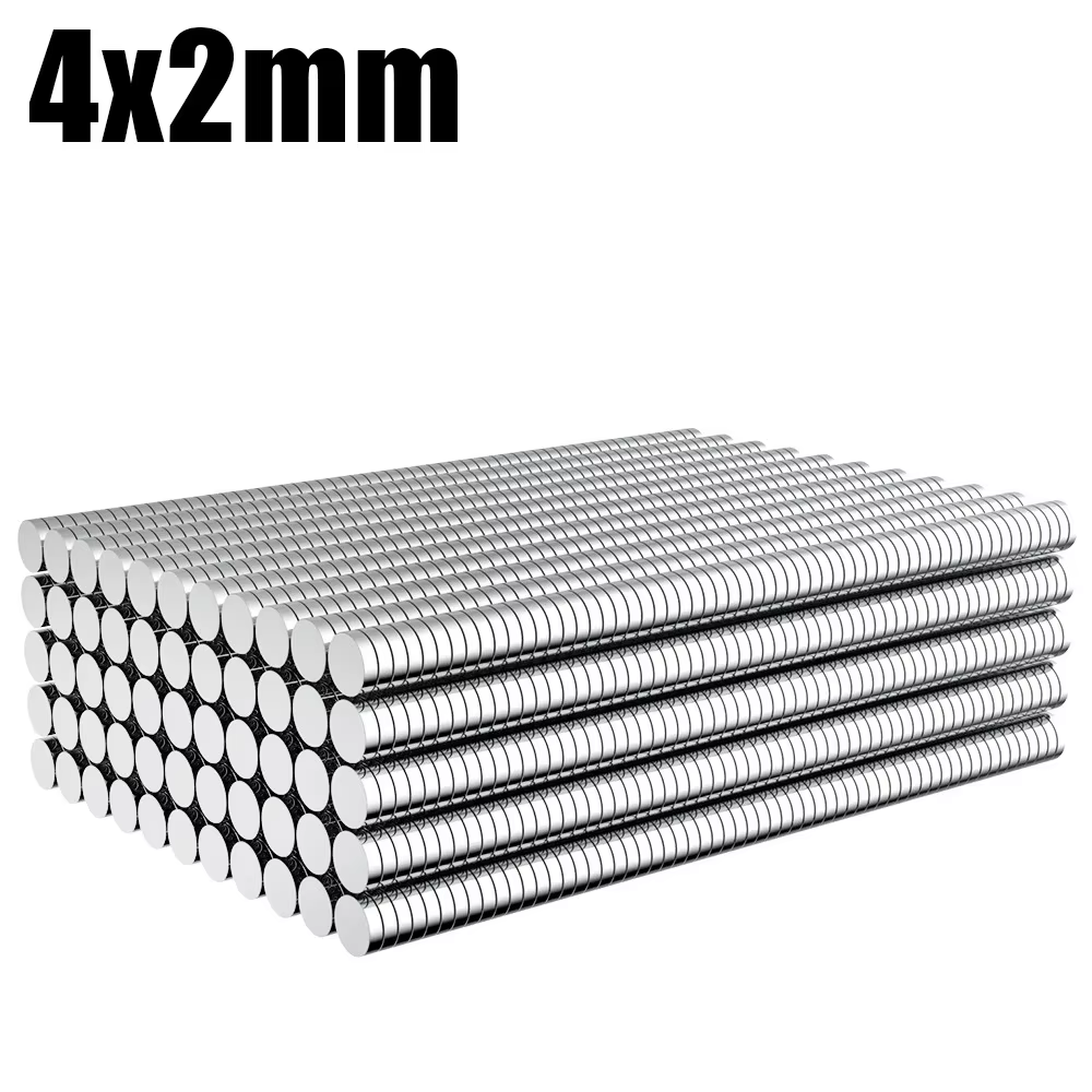 Aimant rond puissant 4x2mm, 120 pièces, pour réfrigérateur, bureau, bricolage