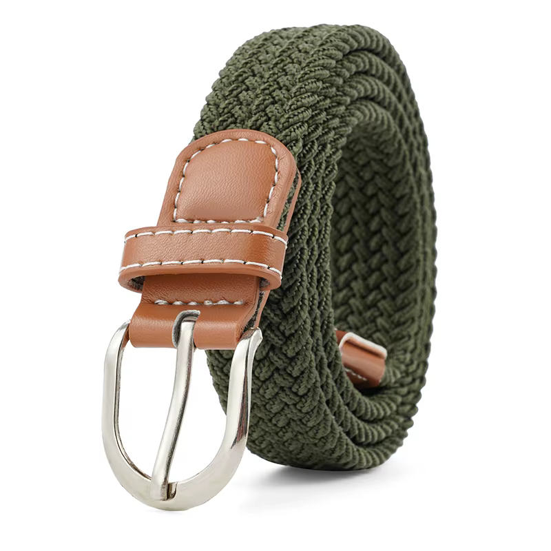 Ceinture élastique tissée pour femme, design respirant et décontracté, idéale pour le golf, la plage