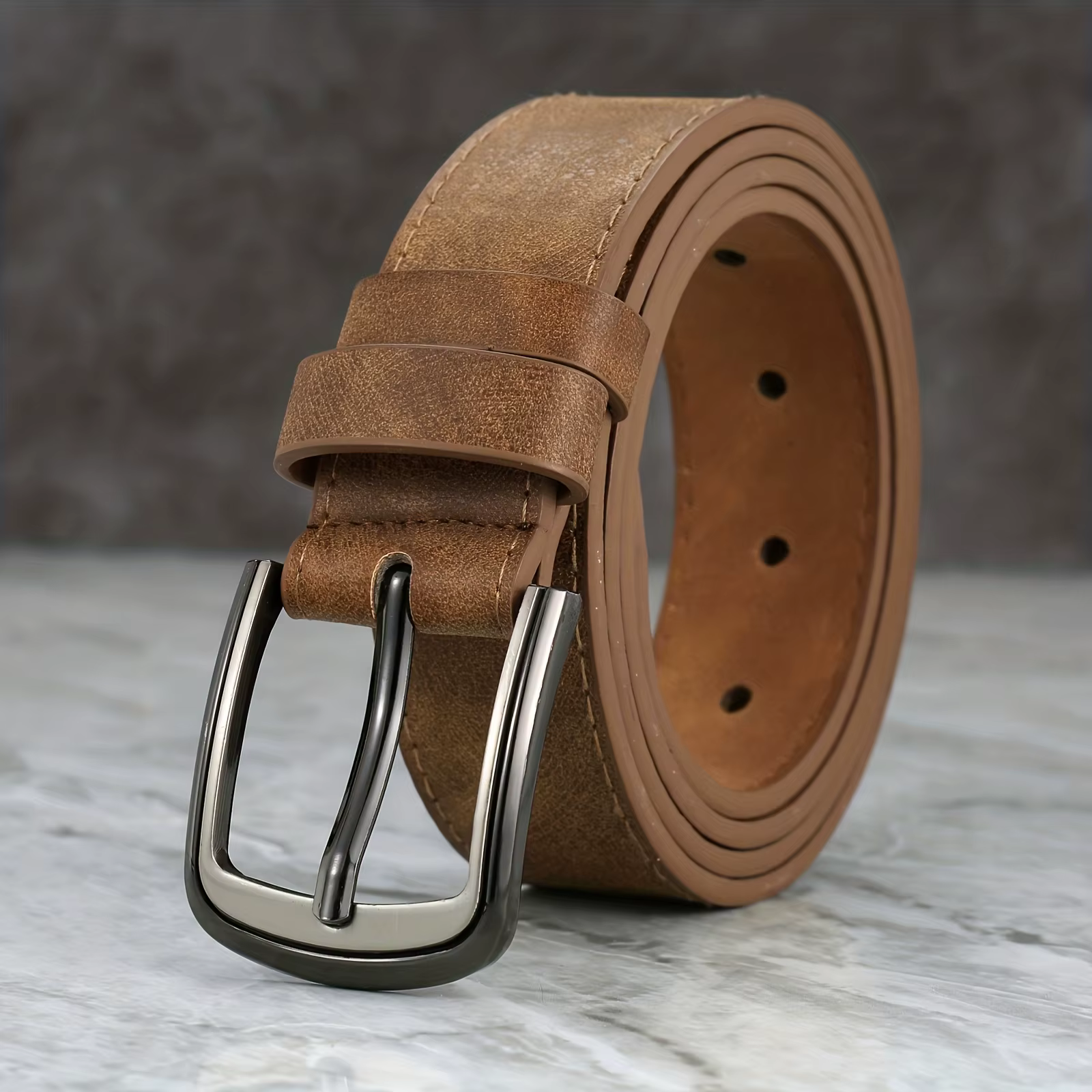 Ceinture décontractée de créateur pour hommes avec boucle à aiguille en métal – Ceinture de luxe à l