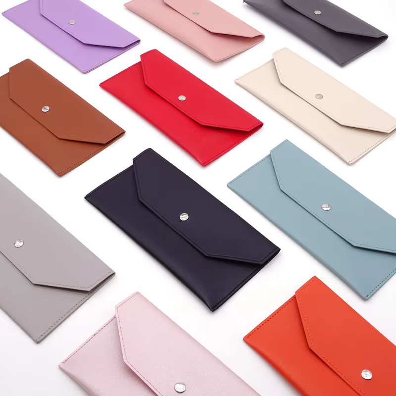Portefeuille en cuir Ultra fin pour femmes, pince à billets, porte-carte, sac de rangement d'argent