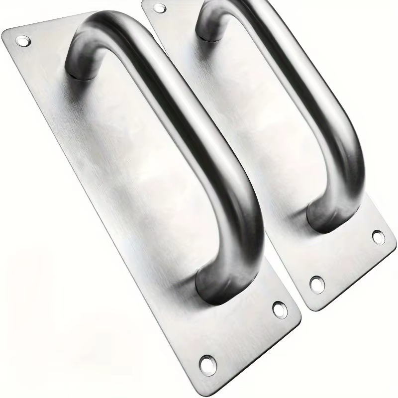 Poignée de porte coulissante de Style moderne, support en acier inoxydable argenté, placard de grang