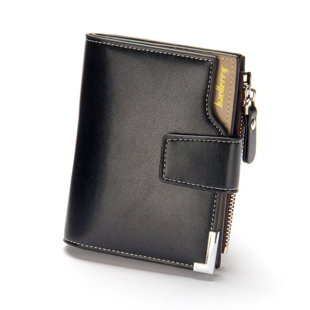 Baellerry court luxe hommes portefeuilles fermeture éclair monnaie poche porte-carte homme portefeui