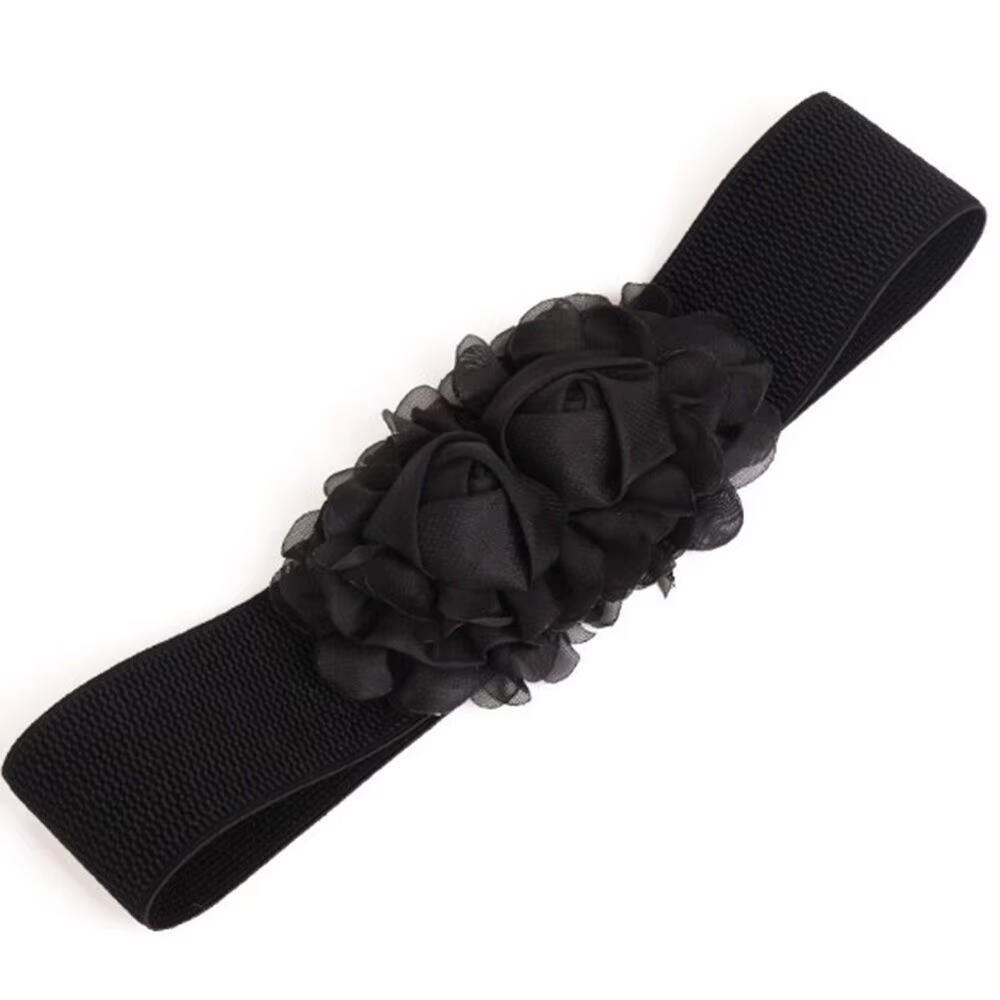 Ceinture large pour robe pour femme, fleur de rose, ceinture ronde simple, corset de manteau, créate