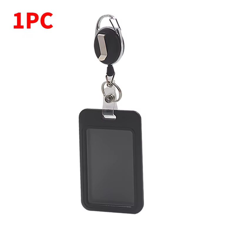 Porte-cartes de travail rétractable haut de gamme, noir, repas étudiant, 3 pièces, 1 pièce