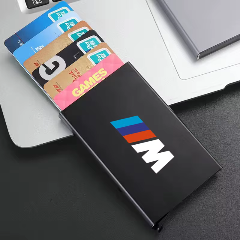 Portefeuille intelligent RFID, porte-cartes en métal fin et élégant, portefeuille minimaliste à ouve