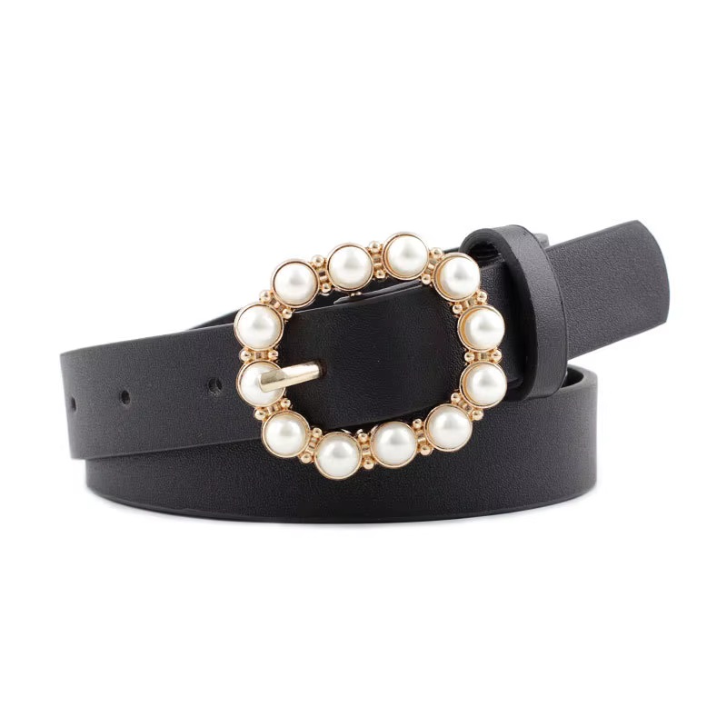 Nouvelle ceinture en cuir élégante et minimaliste avec perles – Ceinture polyvalente – Ceintures à b