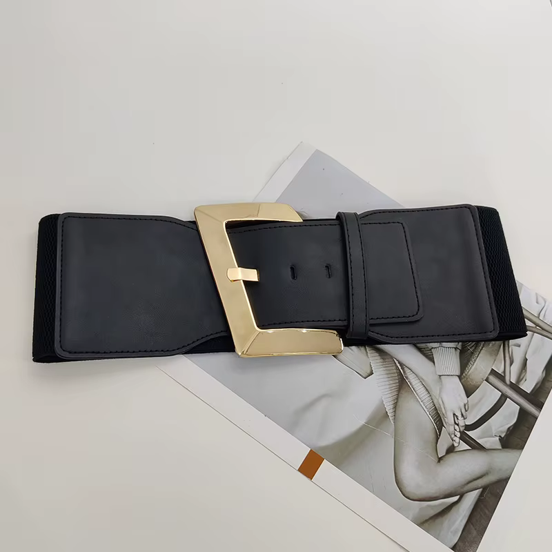 Ceinture large grande taille pour femme, ceintures élastiques, ceintures de luxe de marque, ceinture