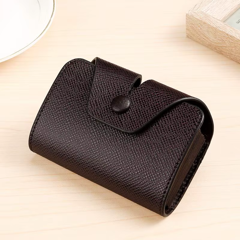 Porte-cartes en cuir PU pour hommes et femmes, porte-cartes de crédit, d'identité et bancaire, porte