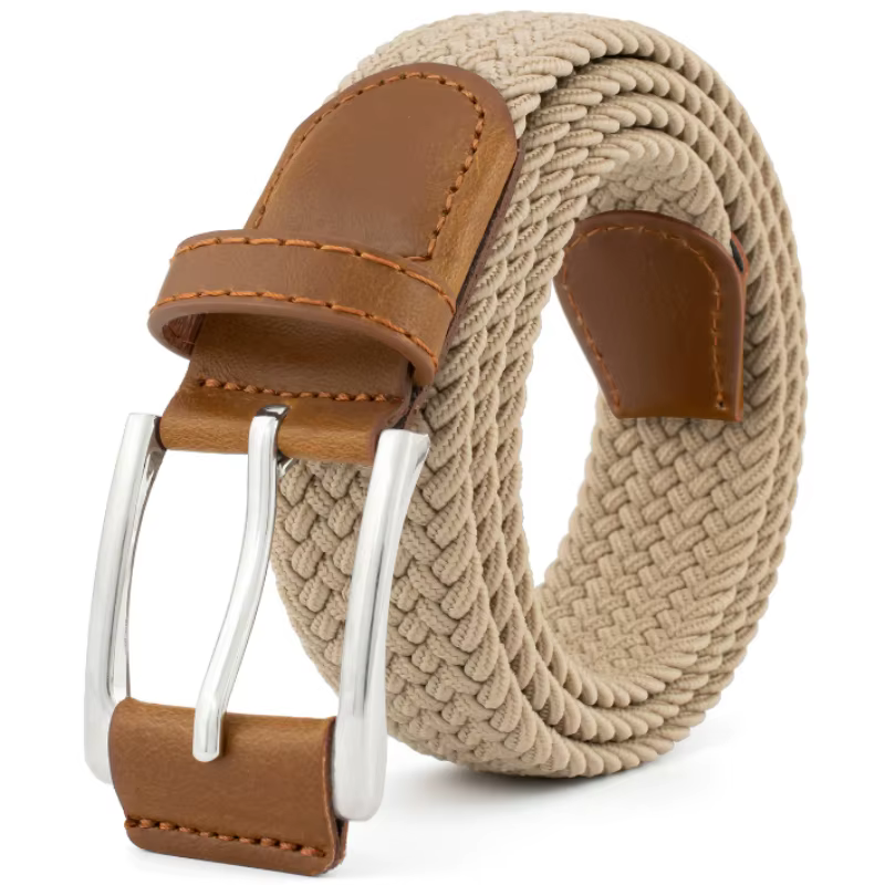 Ceinture à boucle ardillon en alliage tissé et respirant pour hommes et femmes, jean décontracté de