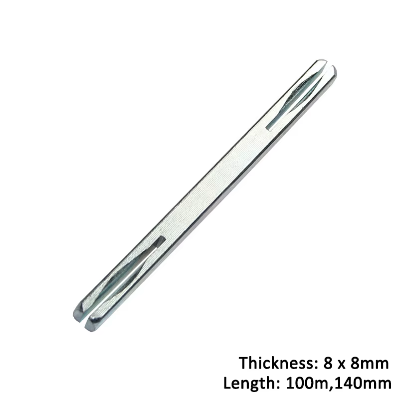Serrure de poignée de porte, pièces de rechange, barre plate forée, broche carrée sans clé, quincail