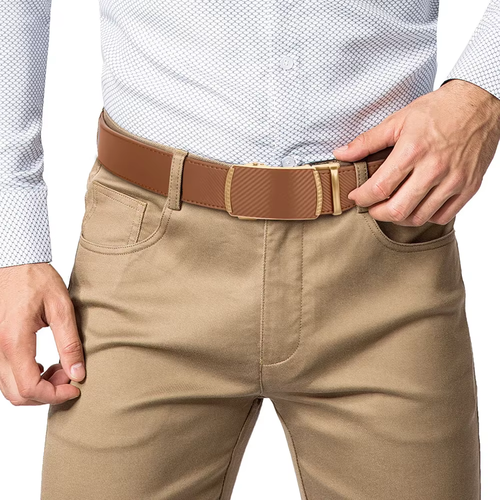 Hommes ceintures en cuir taille sangle mâle automatique boucle ceinture hommes haute qualité ceintur