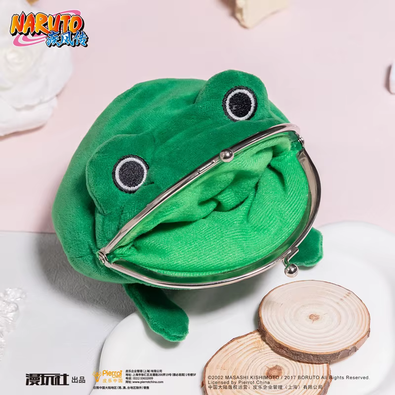 Naruto Green Frog Chine Autorisation officielle Cosplay Porte-monnaie Portefeuille