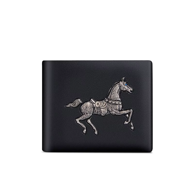 Portefeuille personnalisé en cuir pour hommes, sac à cartes court à la mode, portefeuille multifonct