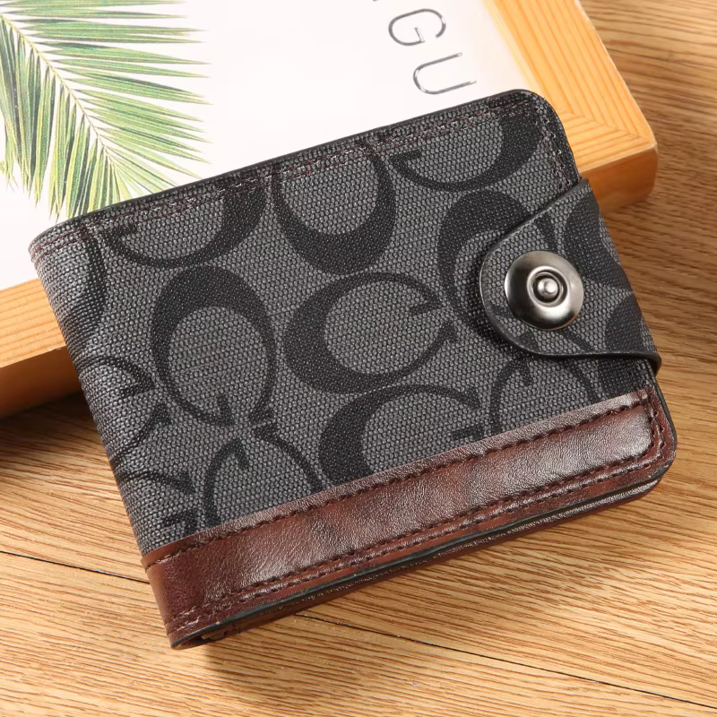 Nouveau portefeuille avec fermeture éclair imprimée et portefeuille en cuir PU