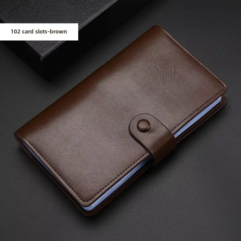 Porte-cartes en cuir de très grande capacité pour hommes, Style Long, étui multi-fentes pour cartes 