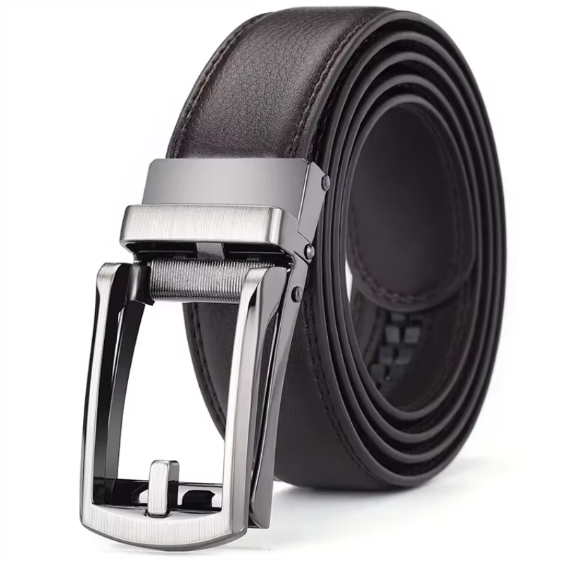 Ceinture à clic pour hommes, marque de luxe de styliste, ceintures en cuir véritable pour jeans, bou