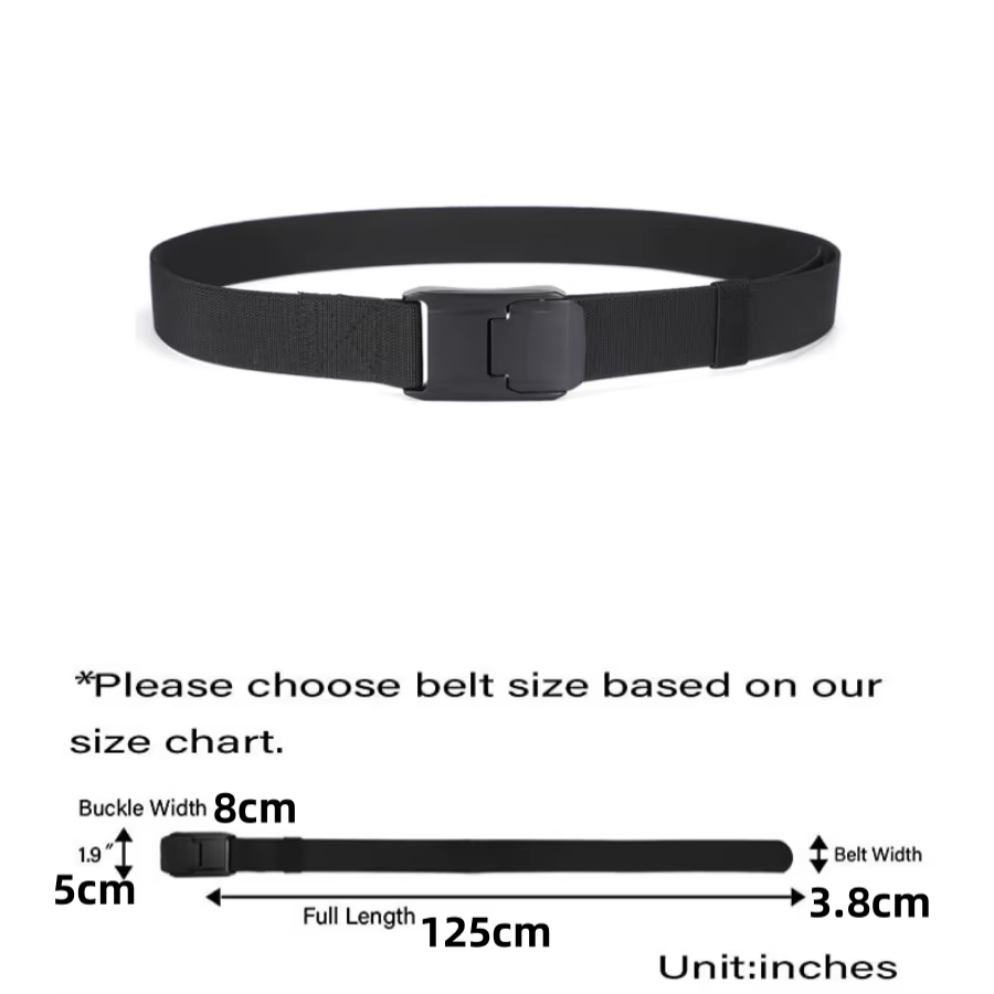 Nouvelle ceinture extensible pour hommes et femmes, boucle à dégagement rapide, solide, en vrai Nylo