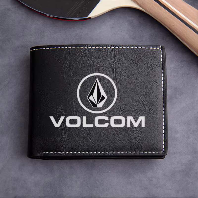 Portefeuille en cuir PU de qualité supérieure VOLCOM, design compact pour homme, léger, durable, sty
