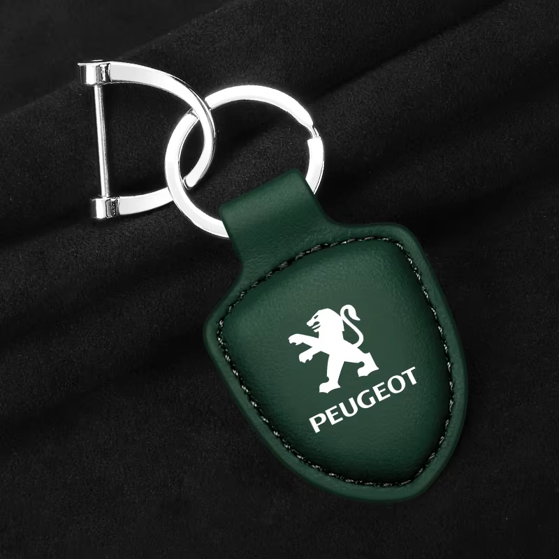 Porte-clés en cuir avec logo de voiture, porte-clés, accessoires pour KIT 206, 307, 308, 3008, 207,