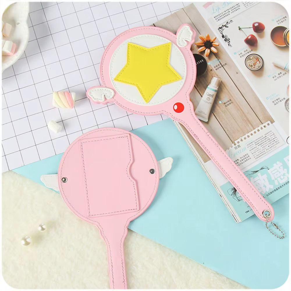 Sac à cartes en cuir PU, mignon Anime baguette magique, porte-cartes de Bus, métro, porte-cartes ave