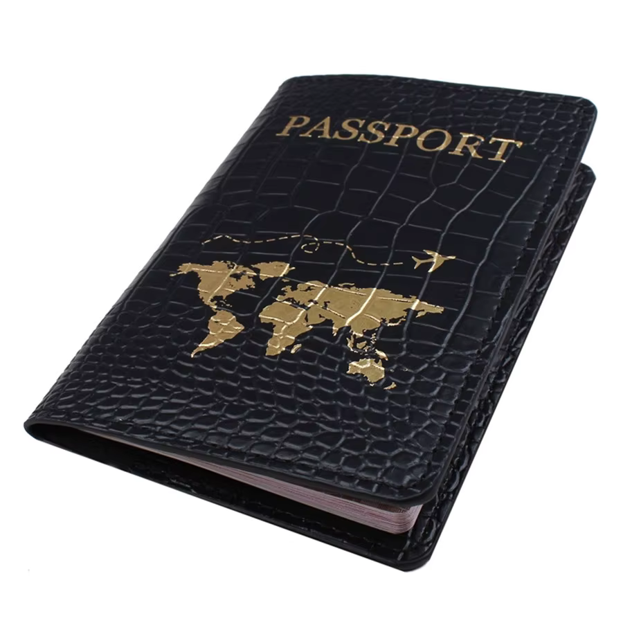 Housse de passeport motif Crocodile, porte-cartes, portefeuille, accessoires de voyage à la mode pou
