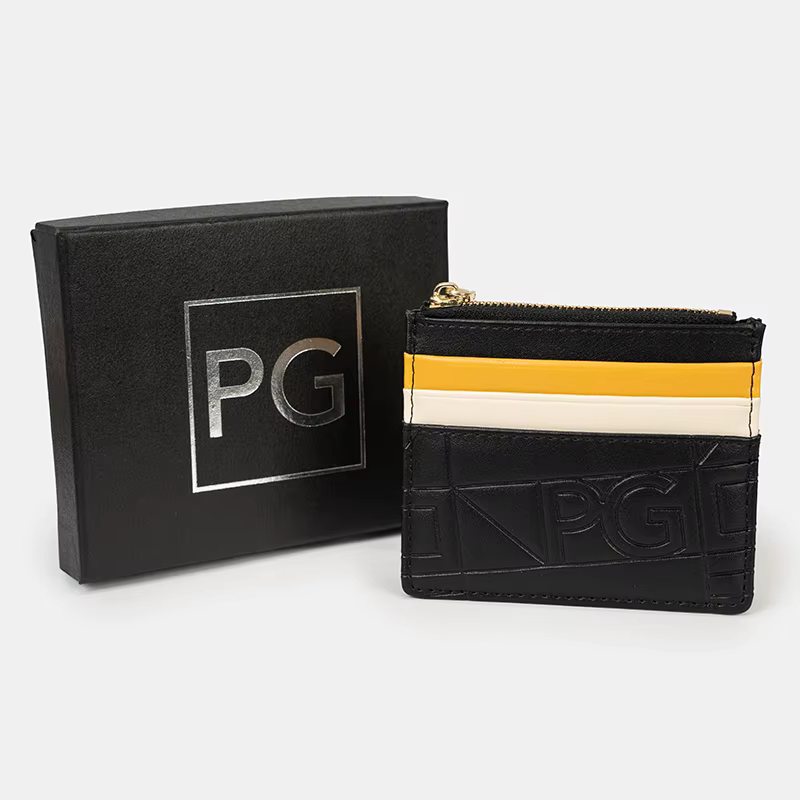 PG – portefeuille Ultra fin pour femmes, Design d'épissure de couleur contrastée, fente pour carte d