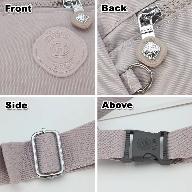 Sac à bandoulière pour femme, sac de poitrine en nylon de haute qualité, bandoulière réglable, plusi