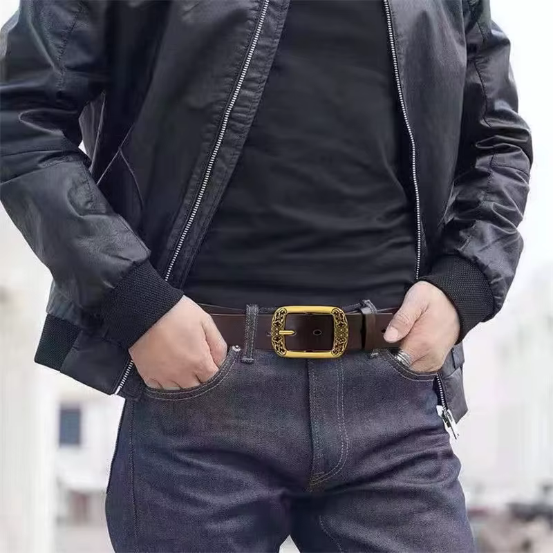 Ceinture pour hommes de haute qualité à la mode en cuir véritable bussines femmes ceinture et messie