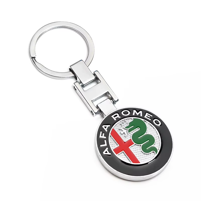 Porte-clés de voiture en alliage de zinc, pour Alfa Romeo 156 159 147 4C 8C 166 Giulia Giulietta Mit